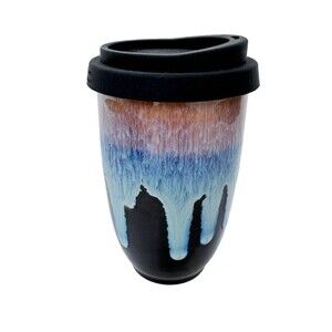 Reusable To Go Travel Coffee Mug Handcrafted Nova Ceramics 12 Oz Eco Friendly